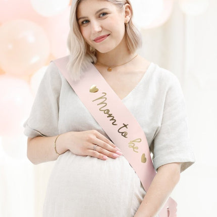 Roze Sjerp Mom To Be 75cm van Partydeco koop je bij Partywinkel
