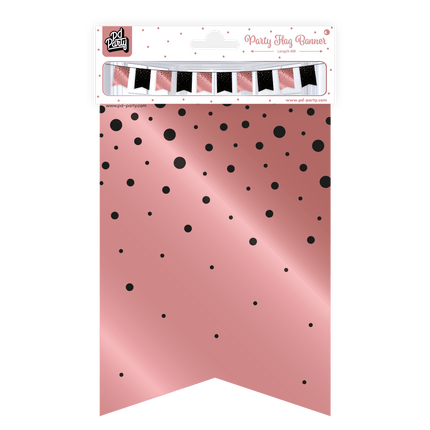 Roze Zwarte Slinger 6m van Paper Dreams koop je bij Partywinkel