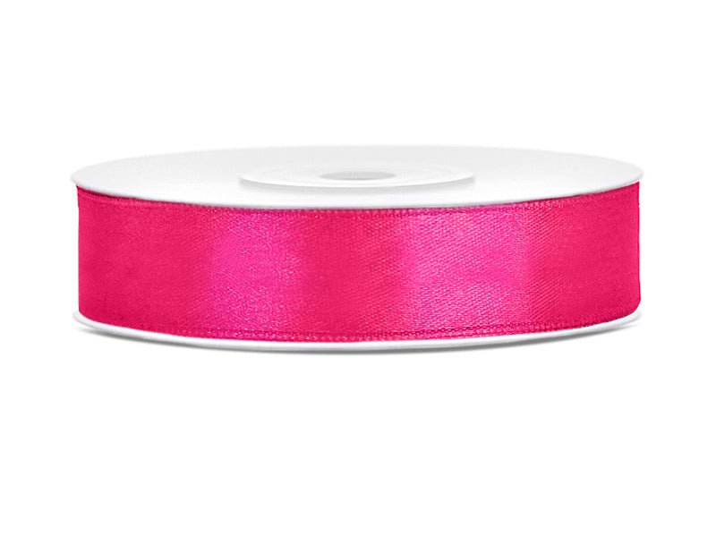 Satijn Lint Fuchsia Fel 12mm 25m van Partydeco koop je bij Partywinkel