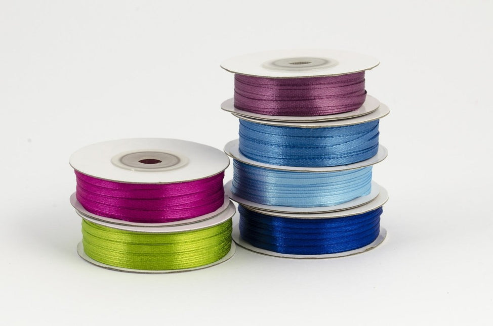 Satijn Lint Lichtblauw 3mm 50m van Partydeco koop je bij Partywinkel