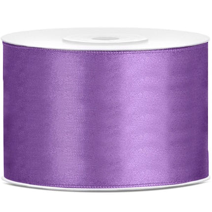 Satijn Lint Lila 50mm 25m van Partydeco koop je bij Partywinkel