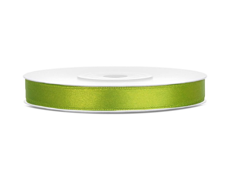 Satijn Lint Lime Groen 6mm 25m van Partydeco koop je bij Partywinkel