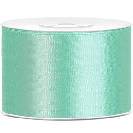 Satijn Lint Mintgroen 50mm 25m van Partydeco koop je bij Partywinkel