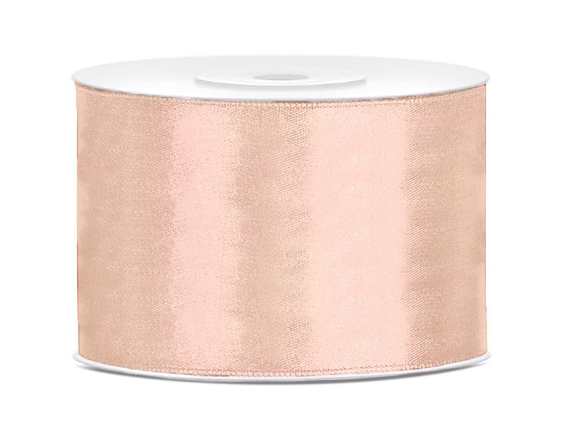 Satijn Lint Perzikkleur 50mm 25m van Partydeco koop je bij Partywinkel