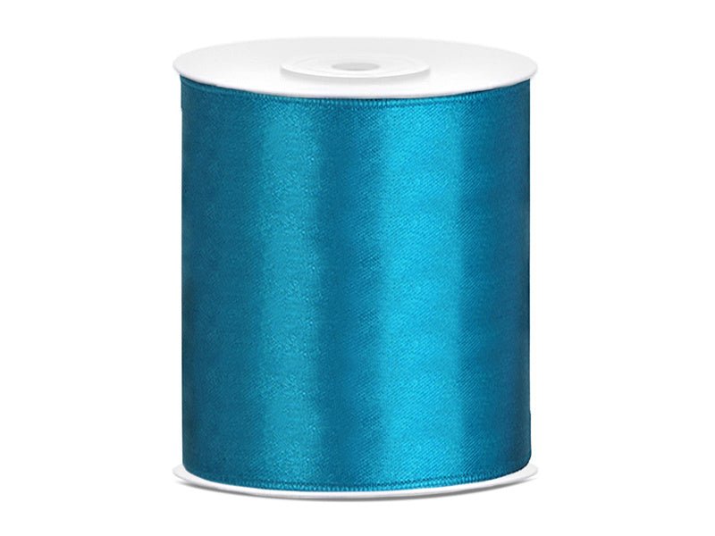 Satijn Lint Turquoise 100mm 25m van Partydeco koop je bij Partywinkel
