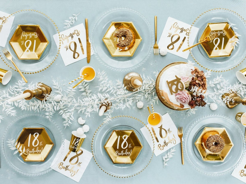 Servetten 18 Jaar Wit 33cm 20st van Partydeco koop je bij Partywinkel