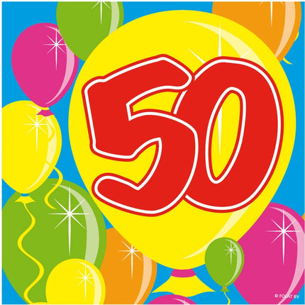 Servetten ballon 50 25cm 20st van Folat koop je bij Partywinkel