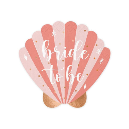 Servetten Bride To Be 13cm 20st van Partydeco koop je bij Partywinkel