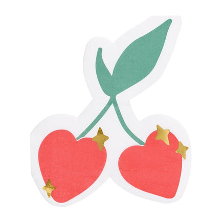 Servetten Kersen 16cm 20st van Partydeco koop je bij Partywinkel