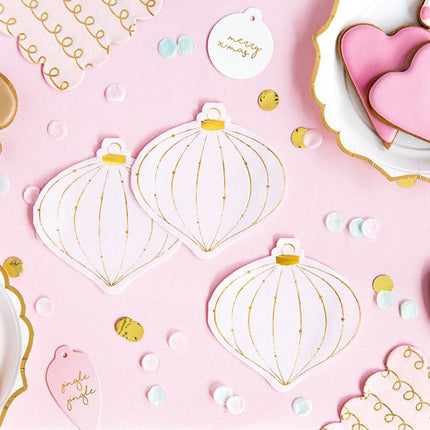 Servetten Kerstbal 12cm 20st van Partydeco koop je bij Partywinkel