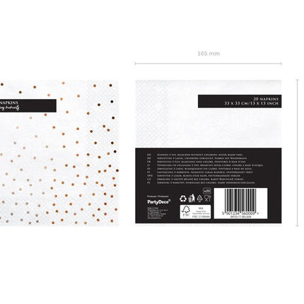 Servetten Stippen 33cm 20st van Partydeco koop je bij Partywinkel