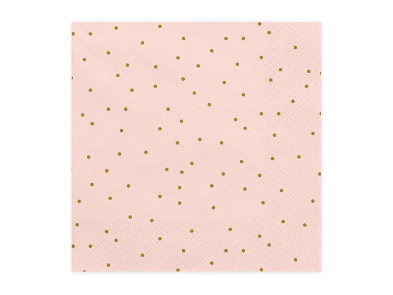 Servetten Stippen Roze 33cm 20st van Partydeco koop je bij Partywinkel
