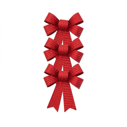 Set de 3 lazos rojos brillantes 10cm x 12,7cm