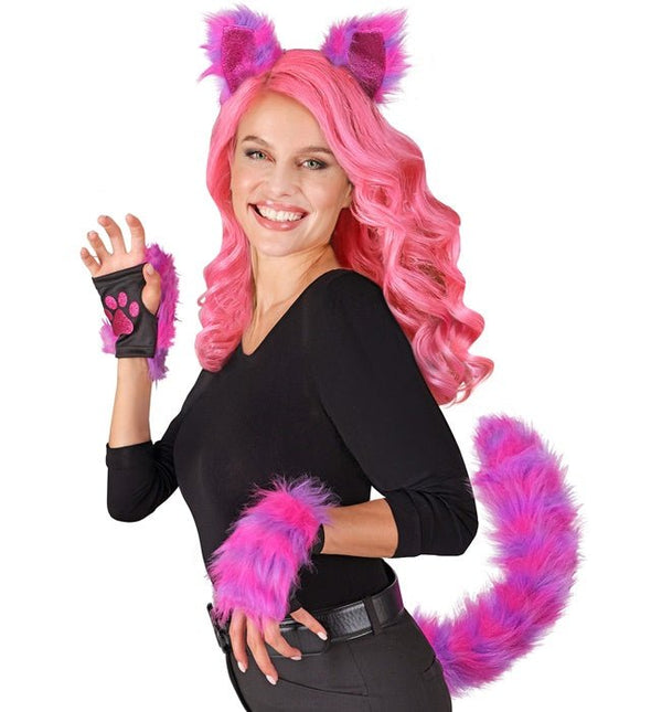 Set Cosplay Kat Neon Roze van Widmann koop je bij Partywinkel
