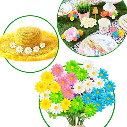 Set Van 20 Decoratieve Licht Blauwe Bloemen van Widmann koop je bij Partywinkel