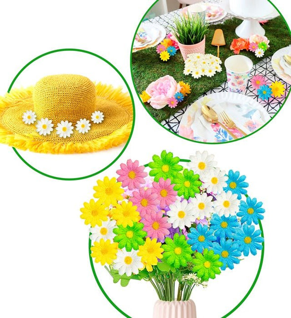 Set Van 20 Decoratieve Roze Bloemen van Widmann koop je bij Partywinkel