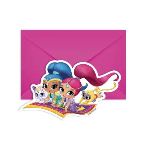 Shimmer And Shine Uitnodigingen 6st van Procos koop je bij Partywinkel