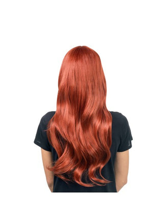 Peluca Sienna, color rojo-marrón caoba, 68 cm