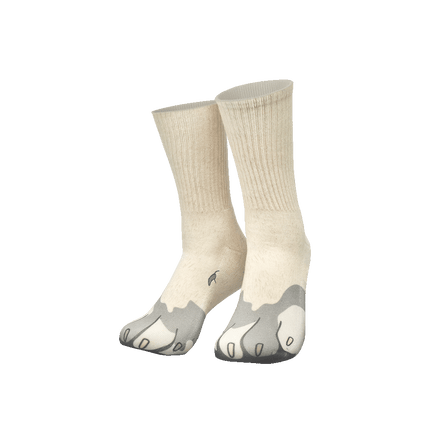 Calcetines divertidos con huellas de perro