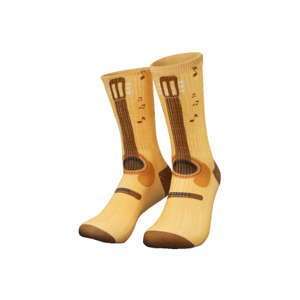 Calcetines divertidos con guitarra