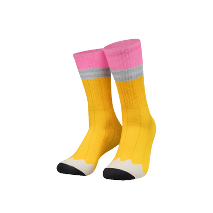 Calcetines divertidos con lápiz