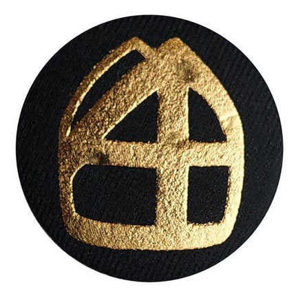 Sinterklaas Button Zwart Goud Mijter 5cm van Haza Witbaard koop je bij Partywinkel