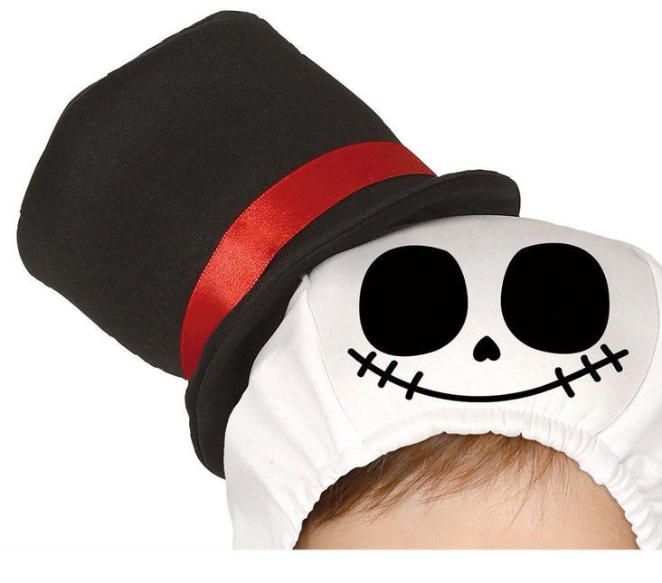 Skelet Halloween Kostuum Baby rode strik van Fiestas Guirca koop je bij Partywinkel