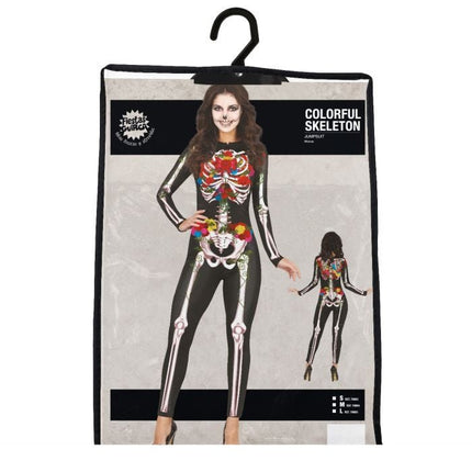 Skelet Halloween Kostuum Dames Bloemen van Fiestas Guirca koop je bij Partywinkel