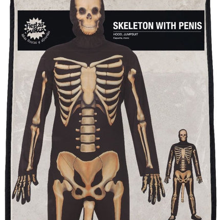 Skelet Halloween Kostuum Heren Met Penis van Fiestas Guirca koop je bij Partywinkel