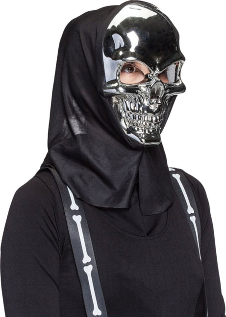 Skelet Masker Zilver van Orlob koop je bij Partywinkel