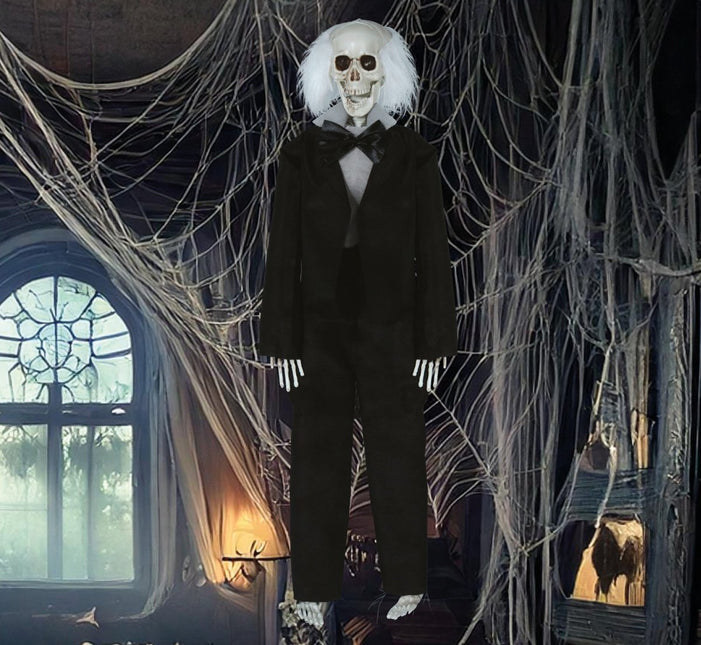 Skelet Pop Professor Met Pak 40cm van Fiestas Guirca koop je bij Partywinkel