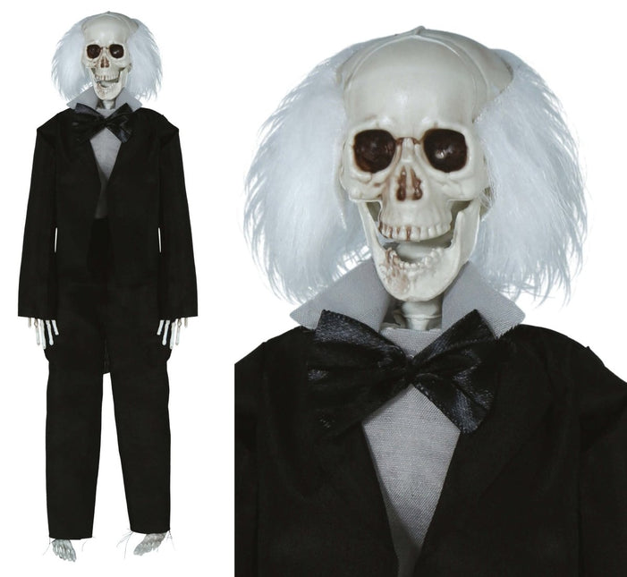 Skelet Pop Professor Met Pak 40cm van Fiestas Guirca koop je bij Partywinkel