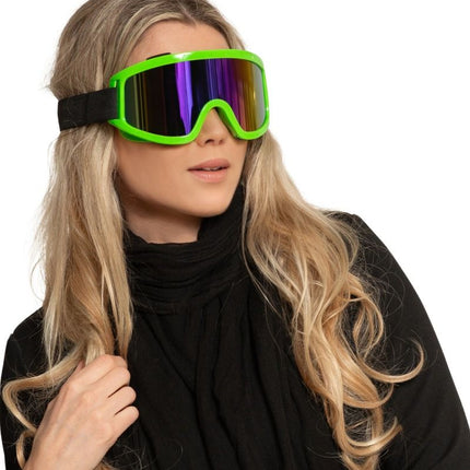 Ski Bril Groen van Partychimp koop je bij Partywinkel