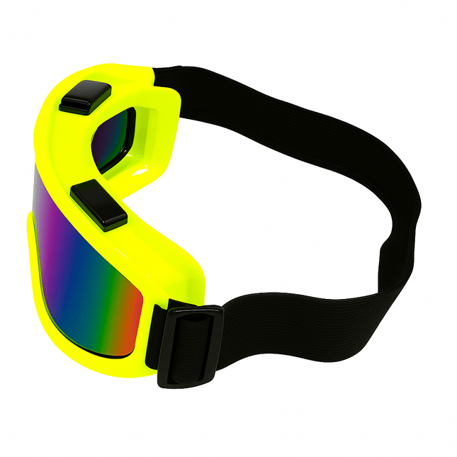 Skibril Neon Geel van Partychimp koop je bij Partywinkel