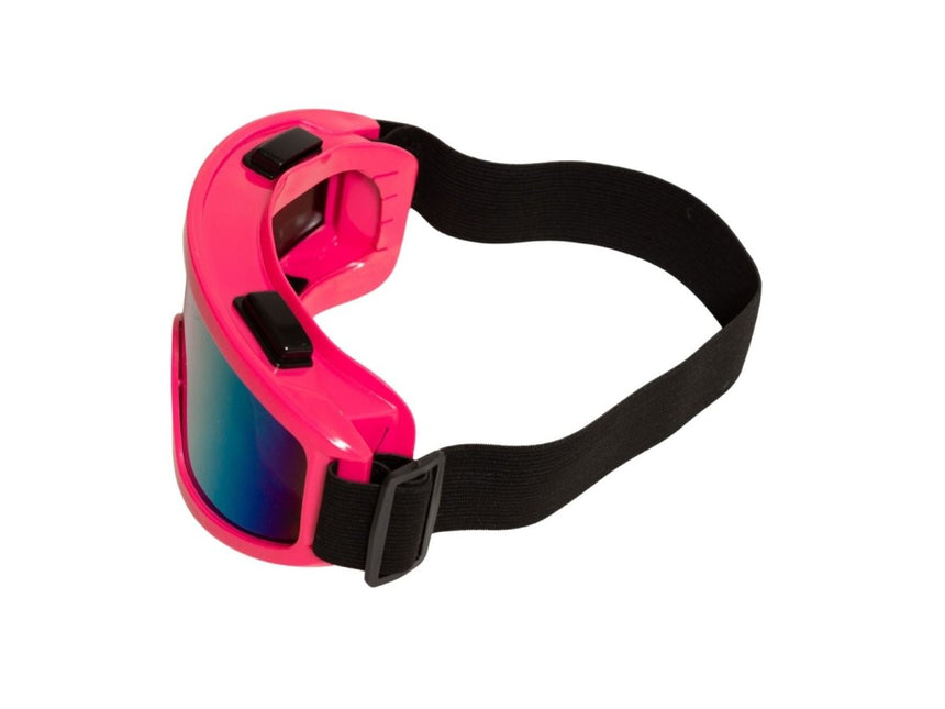 Skibril Neon Roze van Partychimp koop je bij Partywinkel