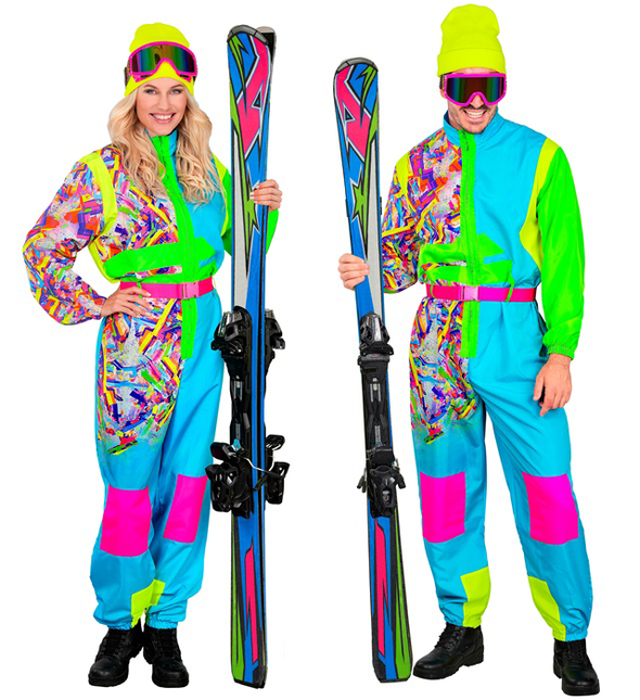Skier/Snowboarder Lichtblauw/Groen Dames Heren van Widmann koop je bij Partywinkel