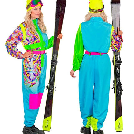 Skier/Snowboarder Lichtblauw/Groen Dames Heren van Widmann koop je bij Partywinkel