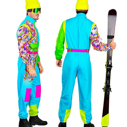 Skier/Snowboarder Lichtblauw/Groen Dames Heren van Widmann koop je bij Partywinkel