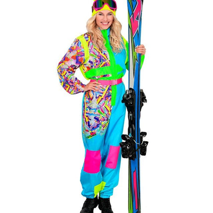 Skier/Snowboarder Lichtblauw/Groen Dames Heren van Widmann koop je bij Partywinkel