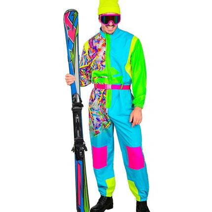 Skier/Snowboarder Lichtblauw/Groen Dames Heren van Widmann koop je bij Partywinkel