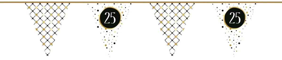 Slinger 25 Jaar Goud Zwart 6m van Haza Witbaard koop je bij Partywinkel