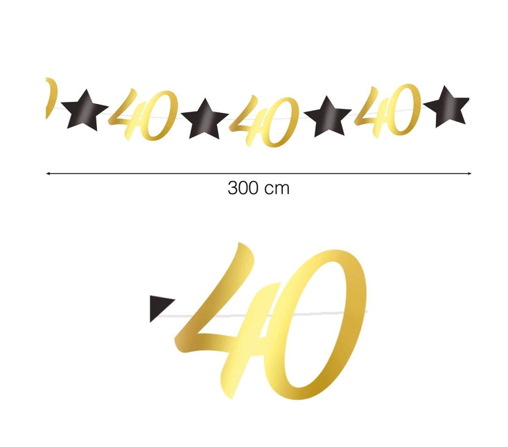 Slinger 40 Jaar 3m van Fiestas Guirca koop je bij Partywinkel