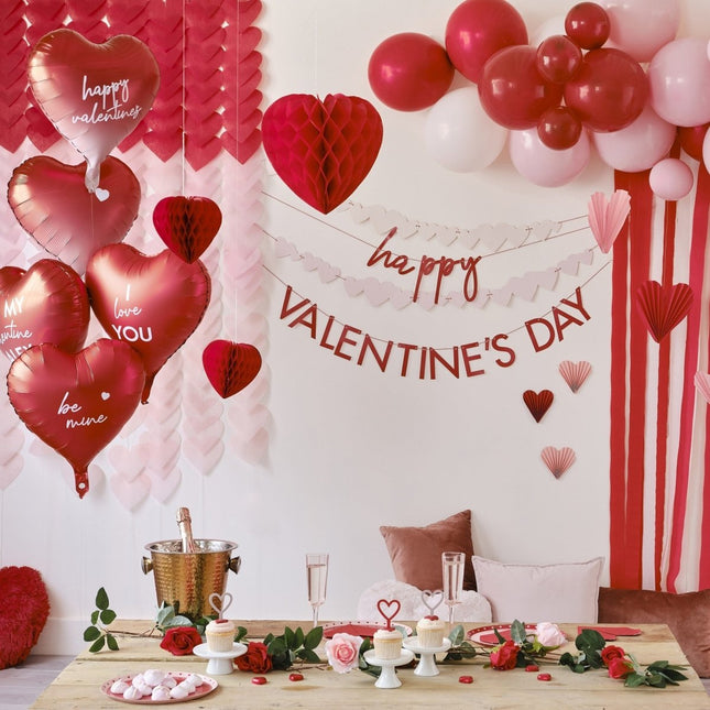 Slinger Happy Valentine'S Day 2,5m 2 delig van Ginger Ray koop je bij Partywinkel