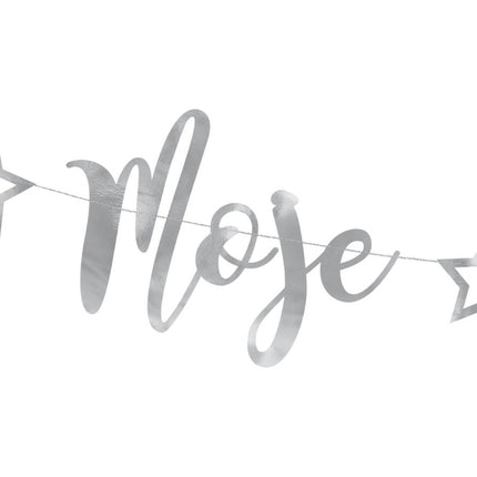 Slinger Moje Urodziny Zilver 90cm van Partydeco koop je bij Partywinkel