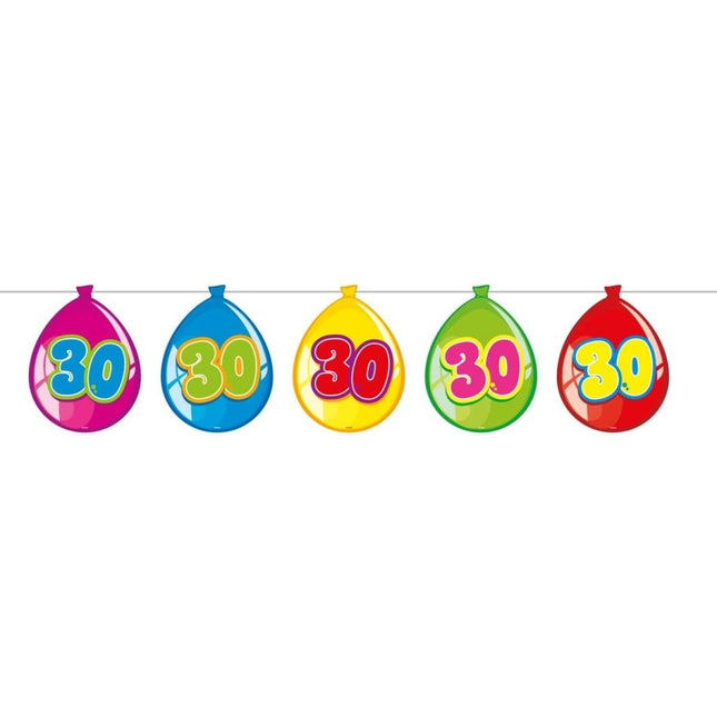 Slingers 30 Jaar Ballonnen 10m - Partywinkel - 8714572655309
