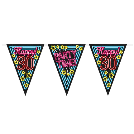 Slingers 30 Jaar Neon 10m van Paper Dreams koop je bij Partywinkel