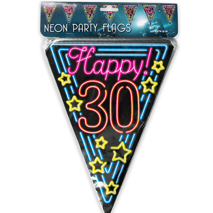 Slingers 30 Jaar Neon 10m van Paper Dreams koop je bij Partywinkel
