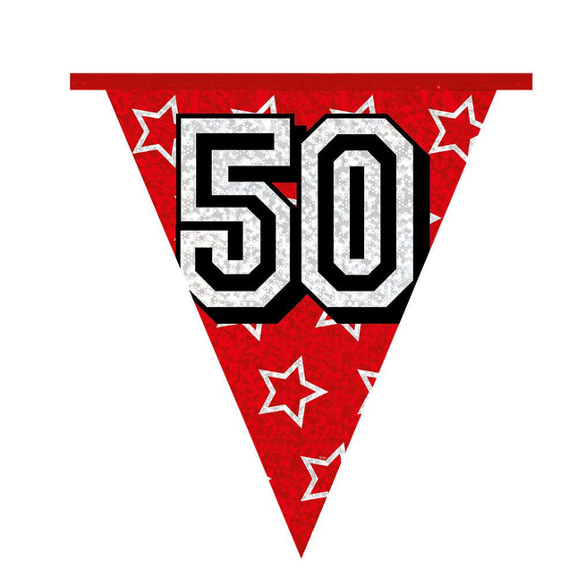 Slingers 50 Jaar Glitter 8m van Boland koop je bij Partywinkel