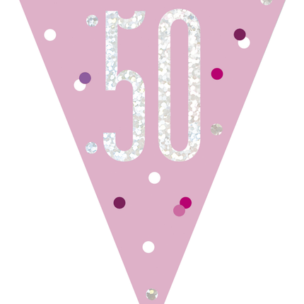 Slingers 50 Jaar Roze 2,74m van Unique koop je bij Partywinkel