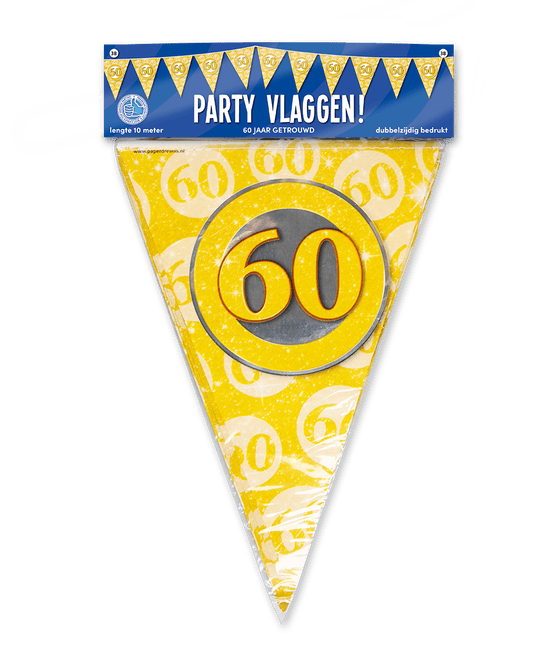 Slingers 60 Jaar Getrouwd 10m van Paper Dreams koop je bij Partywinkel